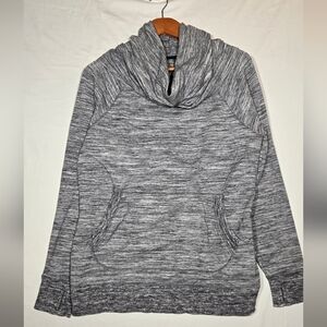 L.L. Bean Marled Gray Cowl Neck Sweater, EUC Size Large